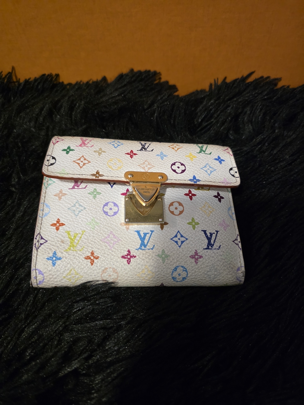 Authentic Louis Vuitton White Multicolor Monogram Wallet - Picture 7 of 16